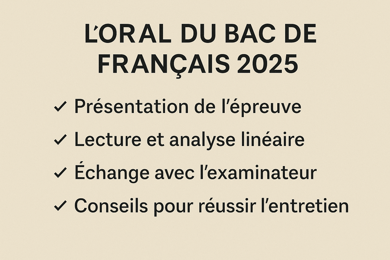 Oral du bac de français 2025 : réussir l’épreuve