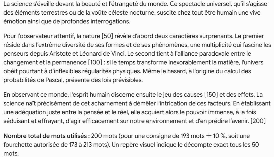 Sujet 2 contraction de texte